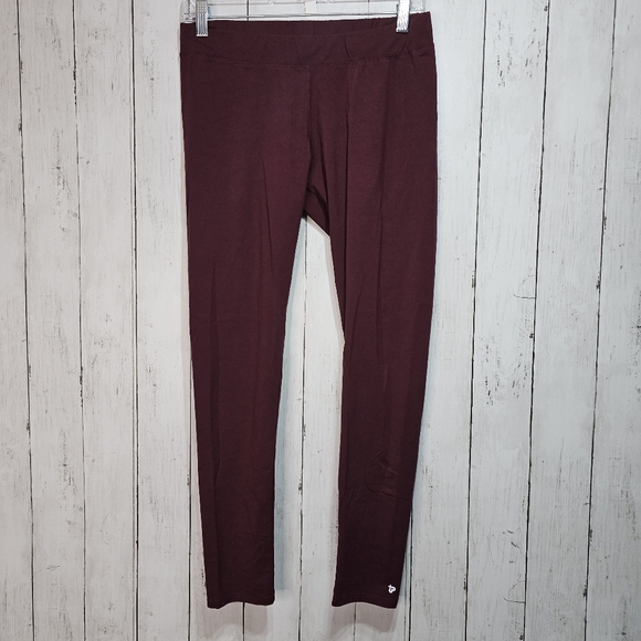 Pact Pants - PACT Leggings Women's Maroon Organic Cotton Stretch Size Large Mid-Rise.